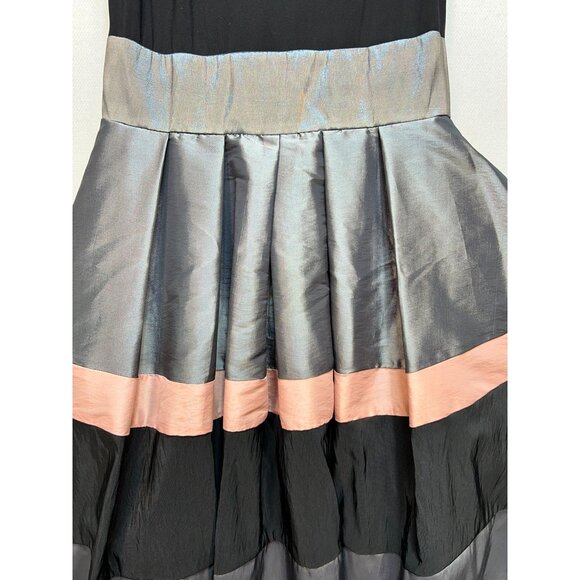 S.L. Fashions Womens Fit & Flare Party Dress Size 6 Black Metallic Sleeveless - Picture 6 of 13